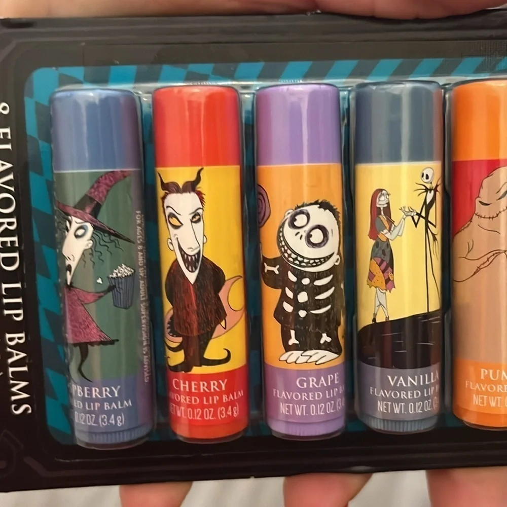 Disney Flavored Lip Balm Nightmare Before Christmas Pack of 8 NWT